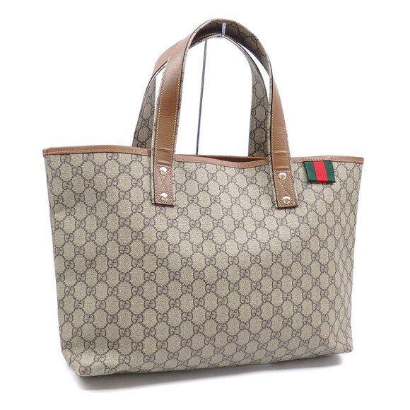 GUCCI Brown Leather Tote Bag - Picture 1 of 7